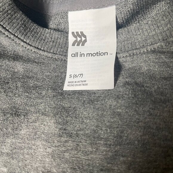 Charcoal Heather Long Sleeve Sweatshirt for Women, Model & Spandexes'S(6/7), NWT - Picture 9 of 9